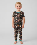 Cute Ghost Witchy Halloween Magic Library Bamboo Two Piece Short Sleeve Pajama Set