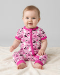 Cute Pink Halloween Ghost Pumpkin Witch Bamboo Shorty Zippy