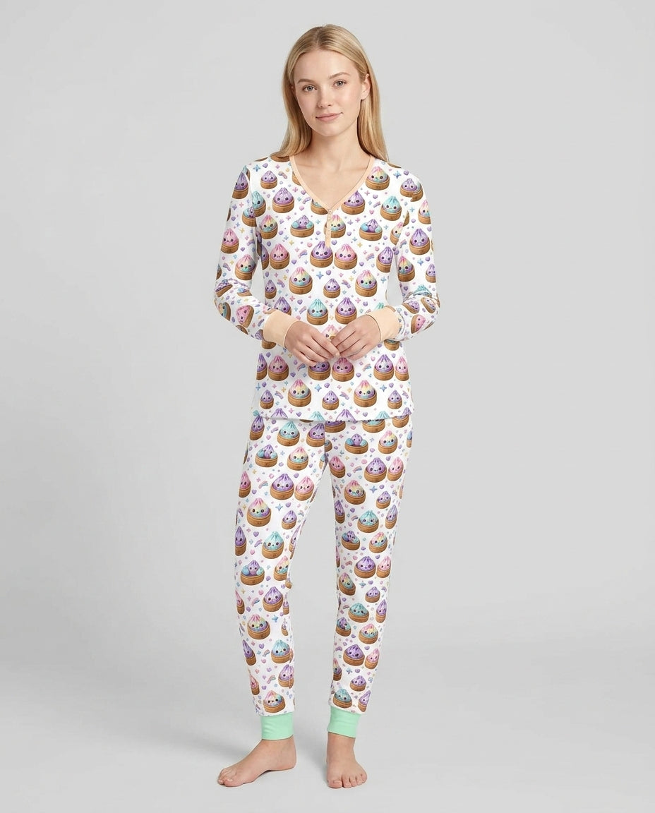 Vorlage Bambus Damen Pyjama Set