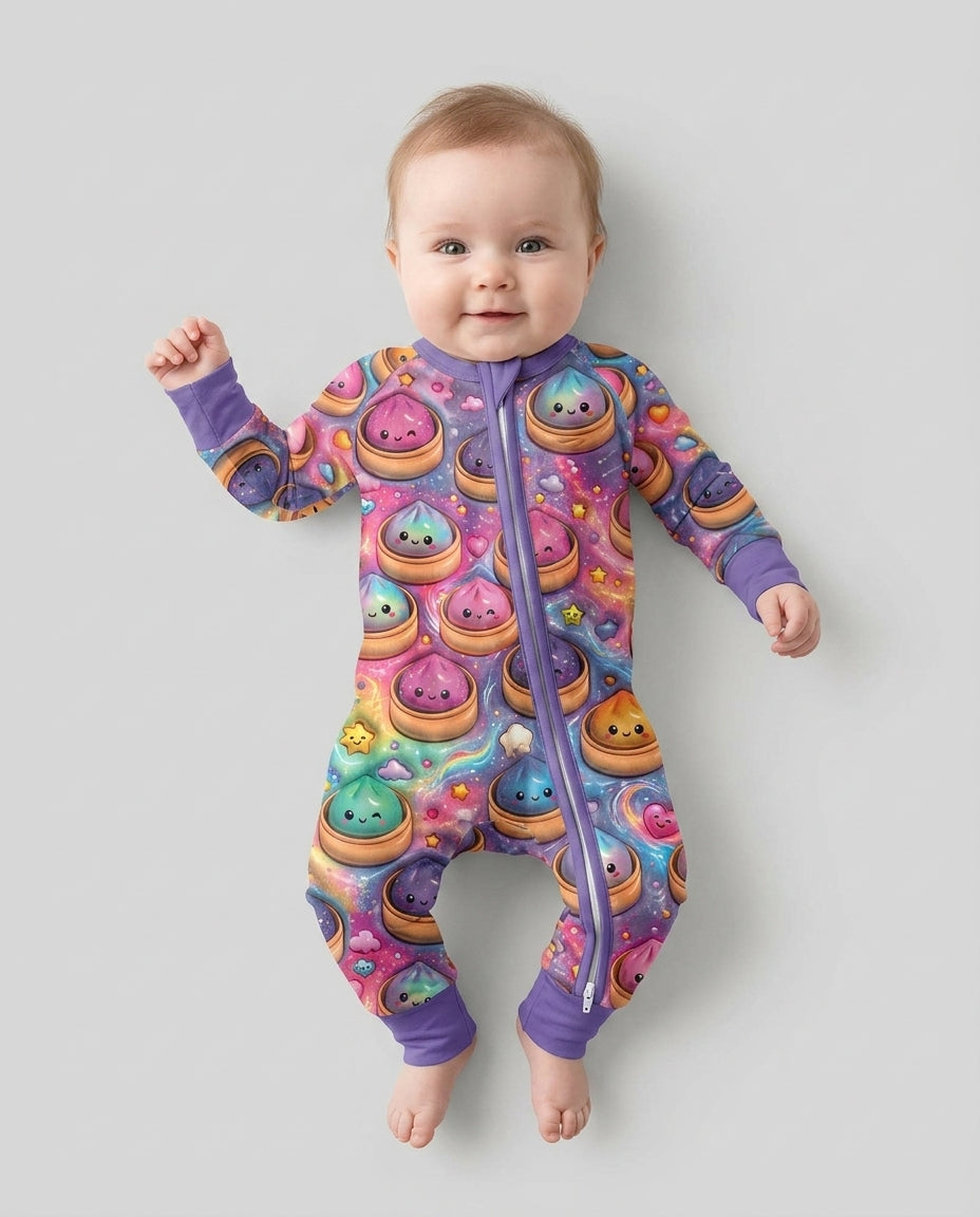 Kawaii Glitter Dumpling Bamboo Convertible Zippy