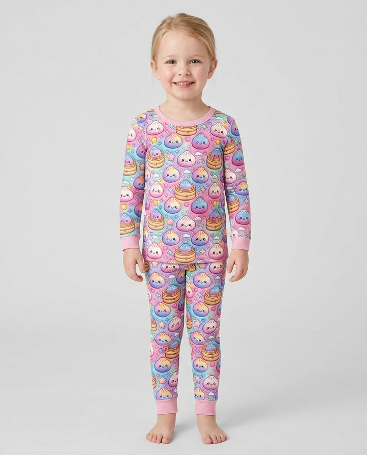 Glitter Dumpling Galaxy Bamboo Two Piece Long Sleeve Pajama Set