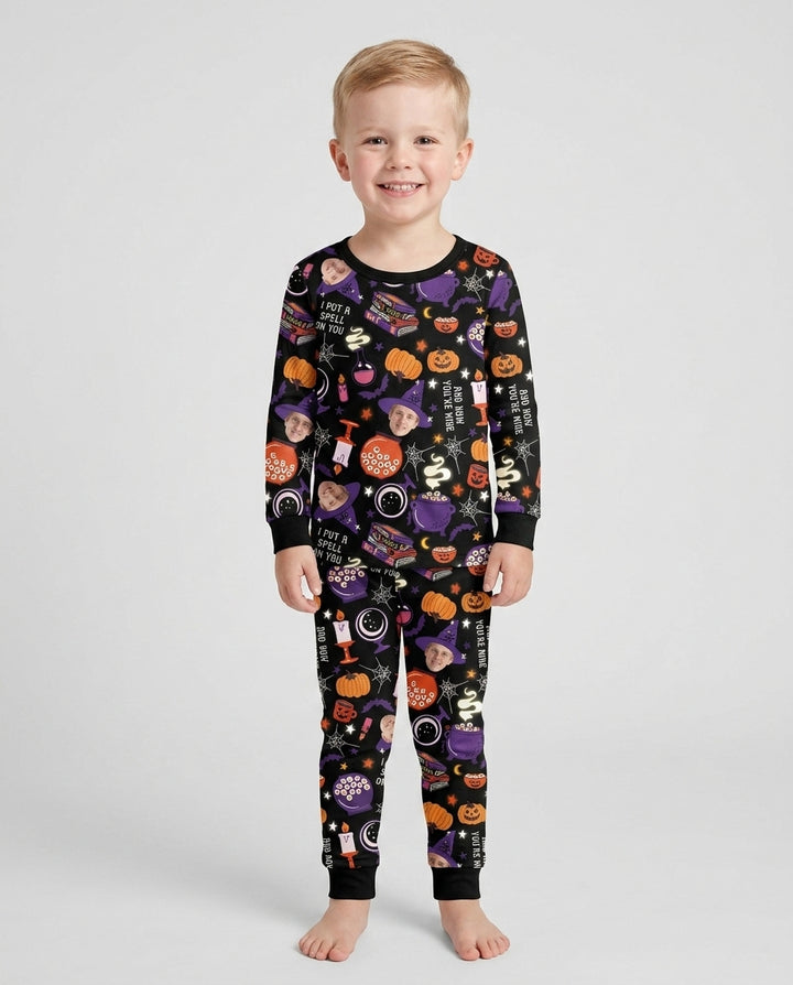 Halloween Little Witch Bamboo Two Piece Long Sleeve Pajama Set