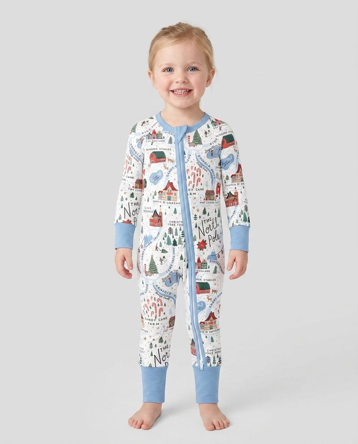 The North Pole Map Bamboo Convertible Zippy