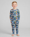 Kleines Monster zweiteiliges Pyjama-Set aus Bambus mit langen Ärmeln für Halloween