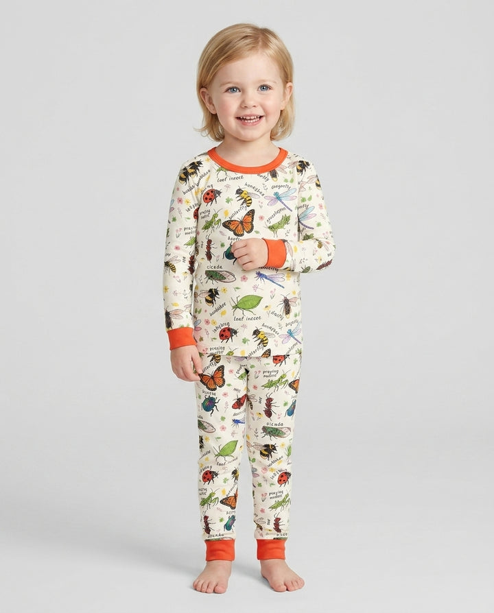 Bug Learning Bamboo Two Piece Long Sleeve Pajama Set