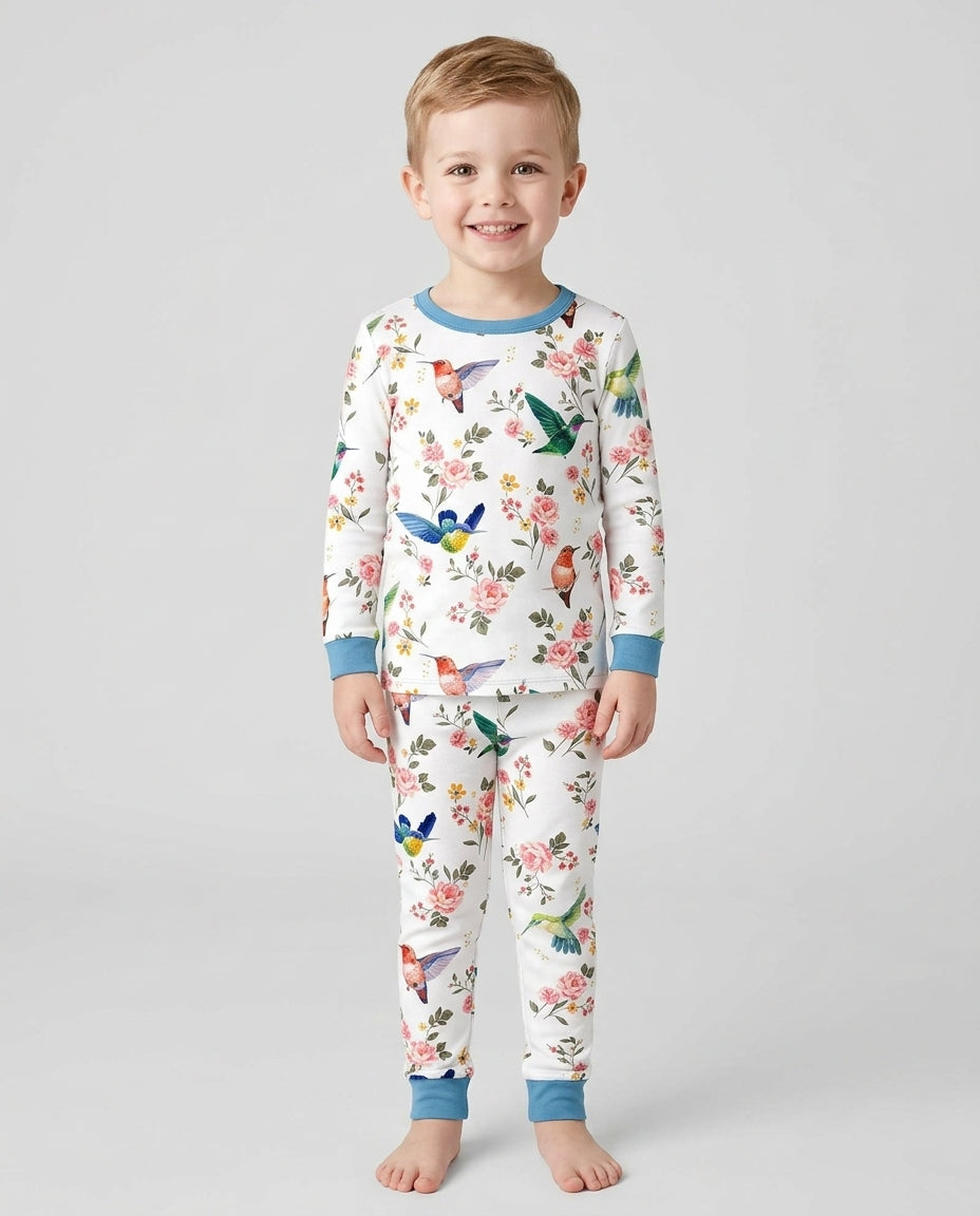 Conjunto de pijama de dos piezas de bambú con mangas largas, plantilla PERSONALIZADA