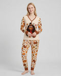 Funny Turkey on Thanksgiving Bamboo Women Pajama Set