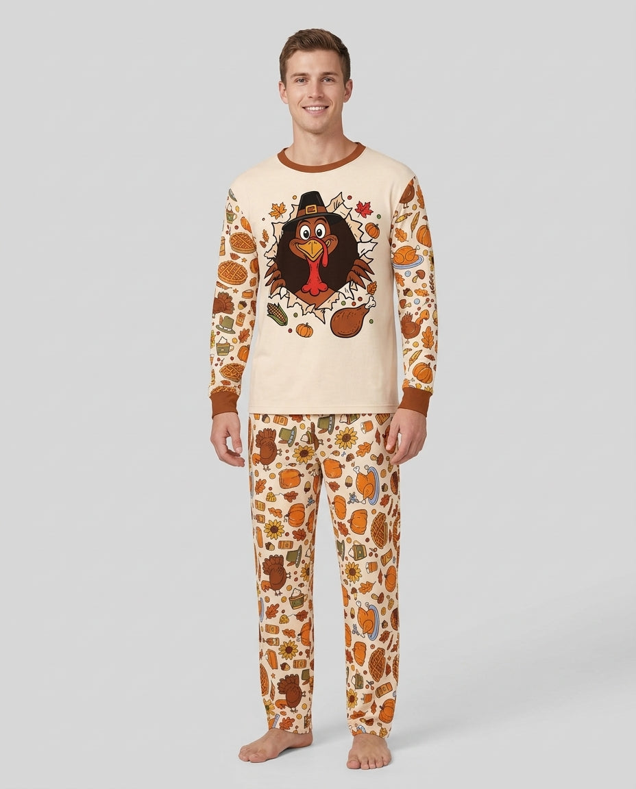 Funny Turkey on Thanksgiving Bamboo Men's Pajama Set – Zumbamboo