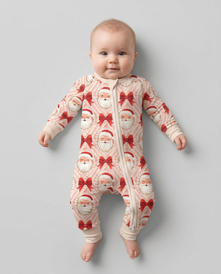 Preppy Coquette Santa Mommy And Me Matching Bamboo Convertible Zippy