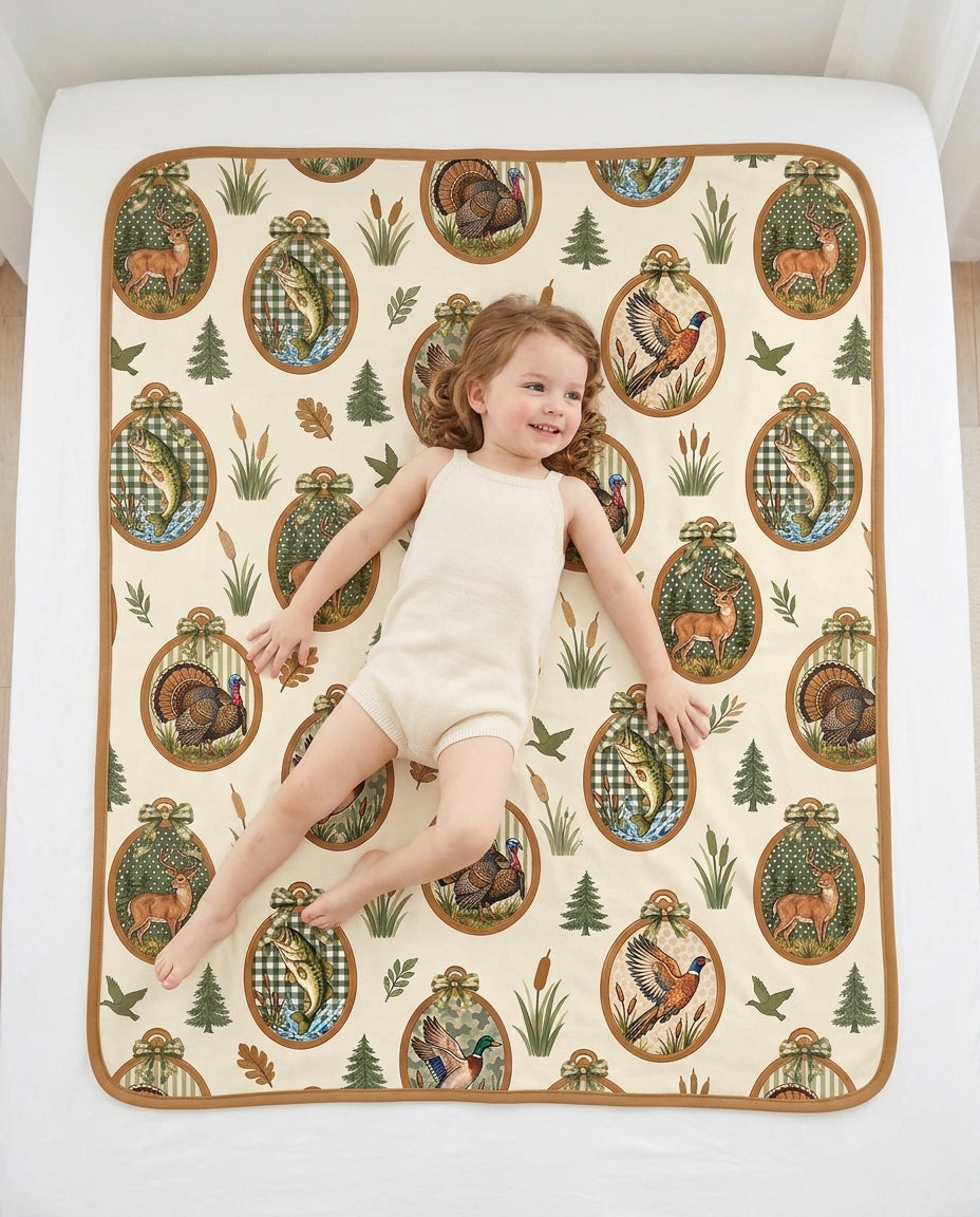 Hunting Season Family Matching Bamboo Blanket