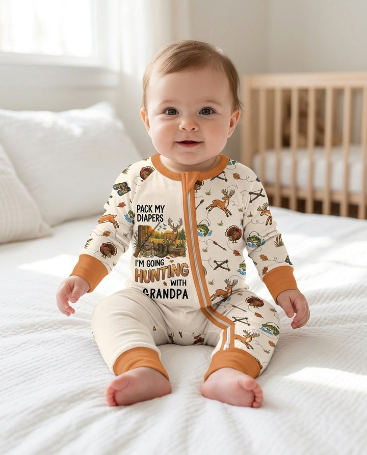 Personalized Pack My Diapers I'm Going Hunting Bamboo Convertible Zippy