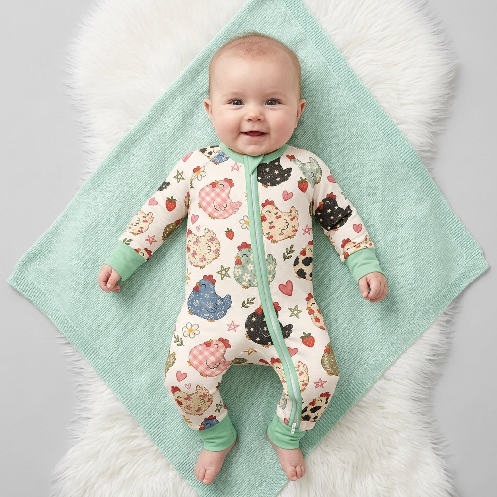 Playful Farm Chicken Bamboo Convertible Zippy