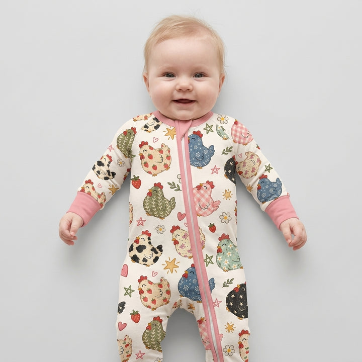 Playful Farm Chicken Bamboo Convertible Zippy
