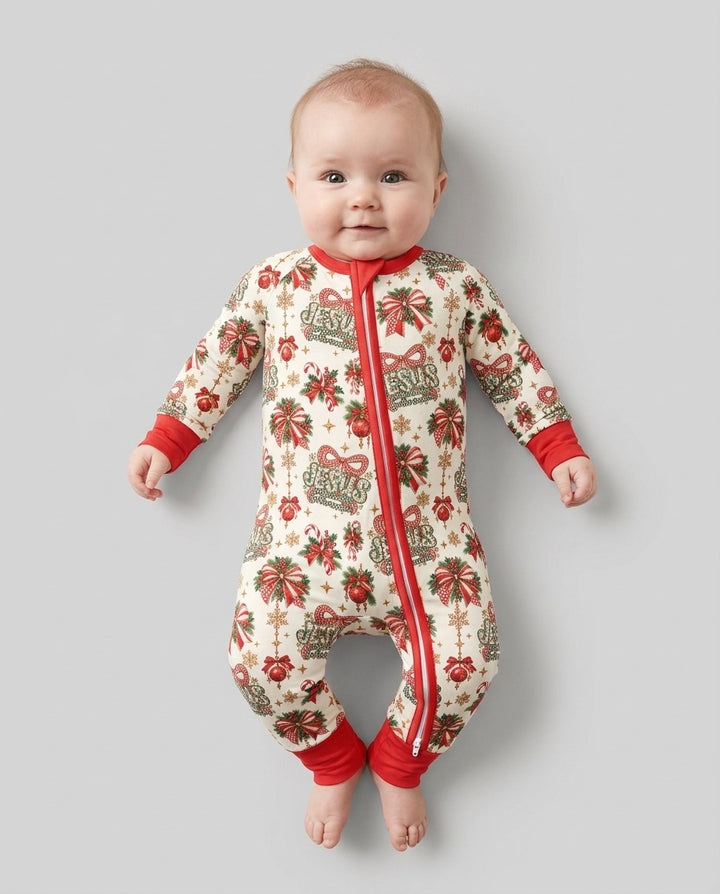 Coquette Floral Jesus Is The Reason Mommy And Me Matching Bamboo Convertible Zippy