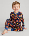 Festive Turkey Fall Harvest Bamboo Two Piece Long Sleeve Pajama Set