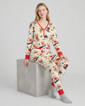 Snowboarding Dogs Bamboo Women Pajama Set