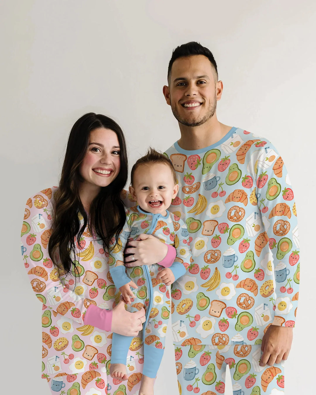 Zweiteiliges Langarm-Pyjama-Set mit Sommerfrüchten
