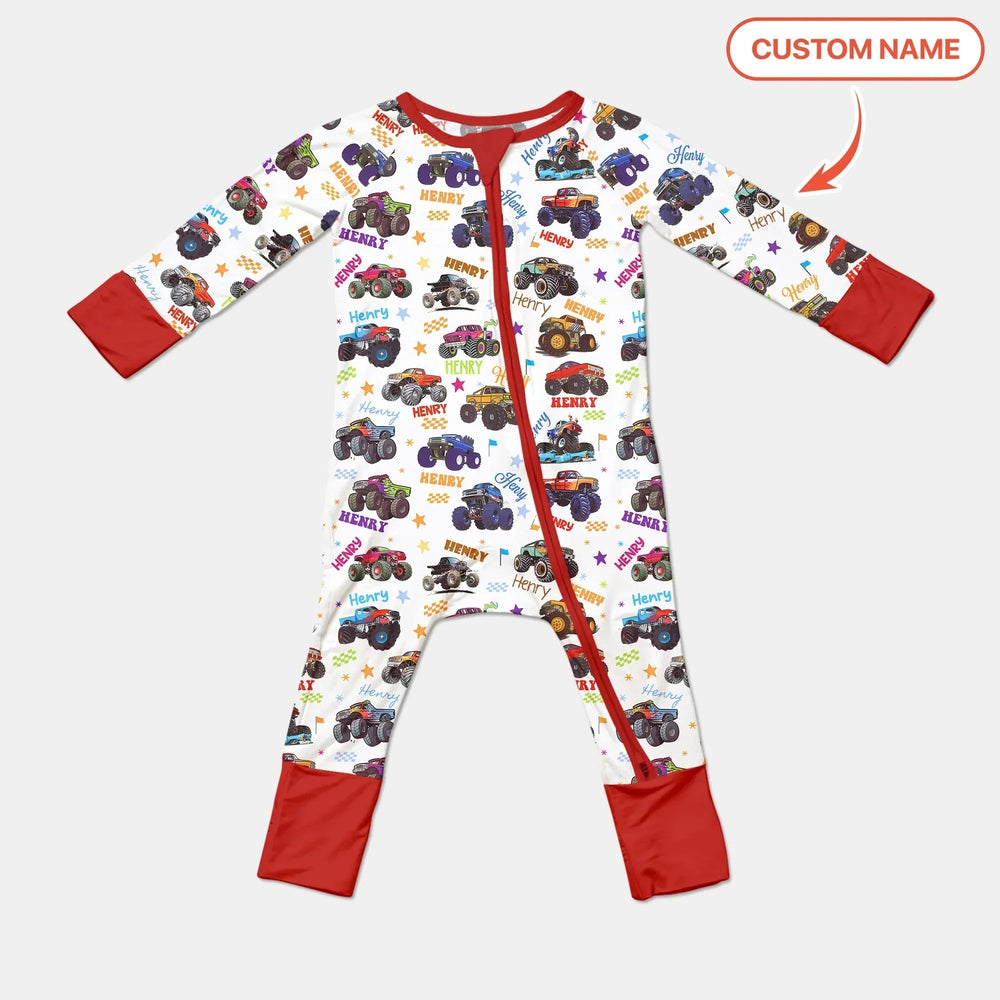 Monster Truck Custom Name Convertible Zippy , Monster Truck Custom Name Convertible Zippy - 0-3M