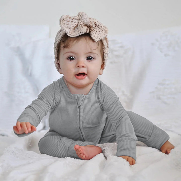 Moon Grey Ribbed Convertible Zippy - Zumbamboo