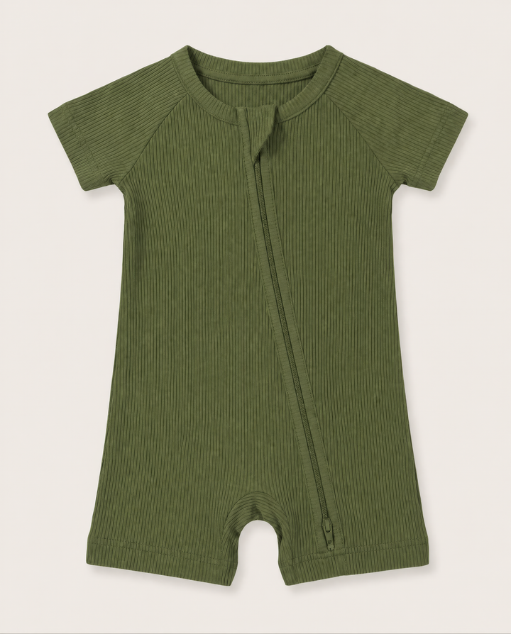 Ribbed Bamboo Shorty Zippy