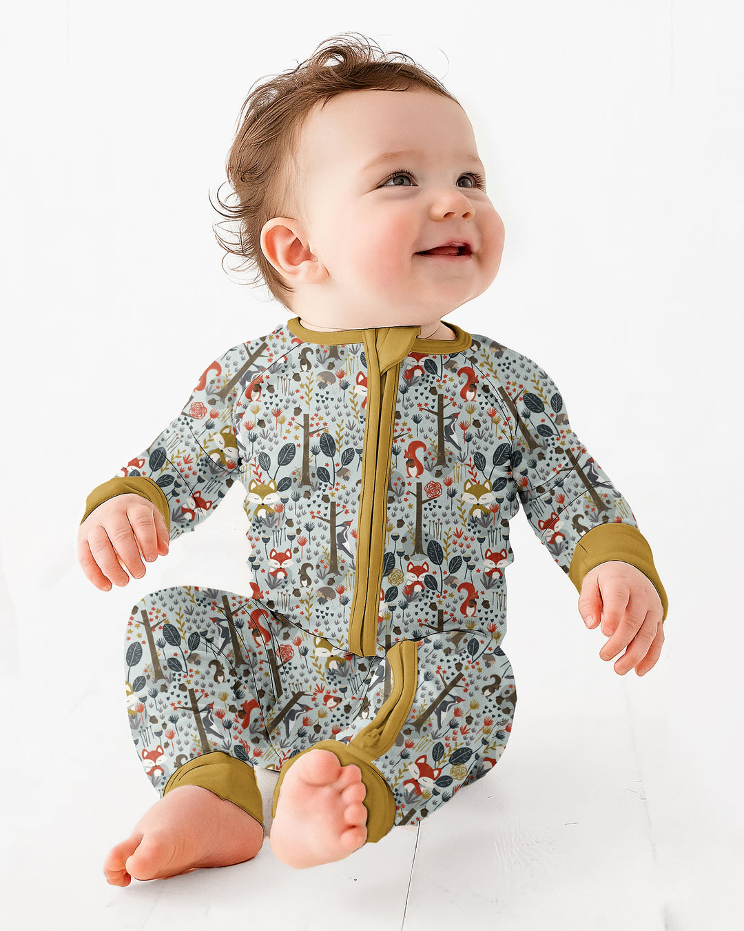 Rustic Woodland Foxes Bamboo Convertible Zippy