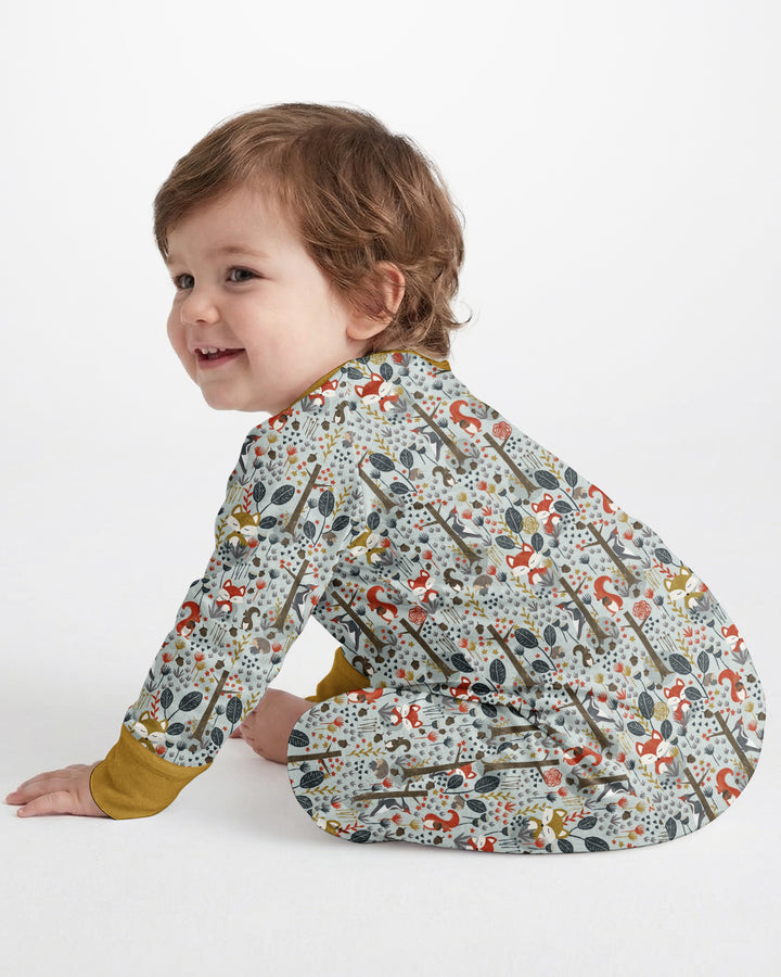 Rustic Woodland Foxes Bamboo Convertible Zippy