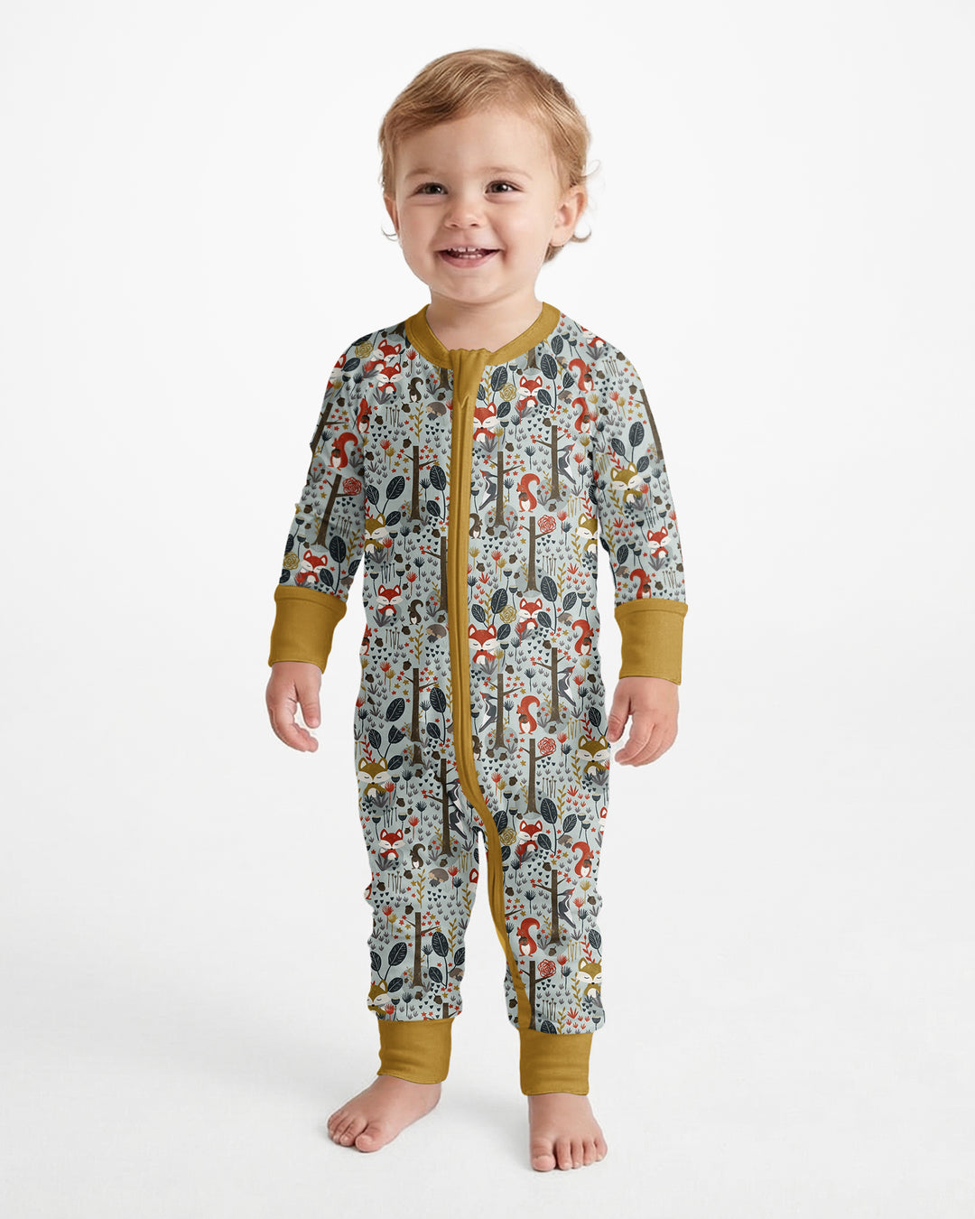 Rustic Woodland Foxes Bamboo Convertible Zippy