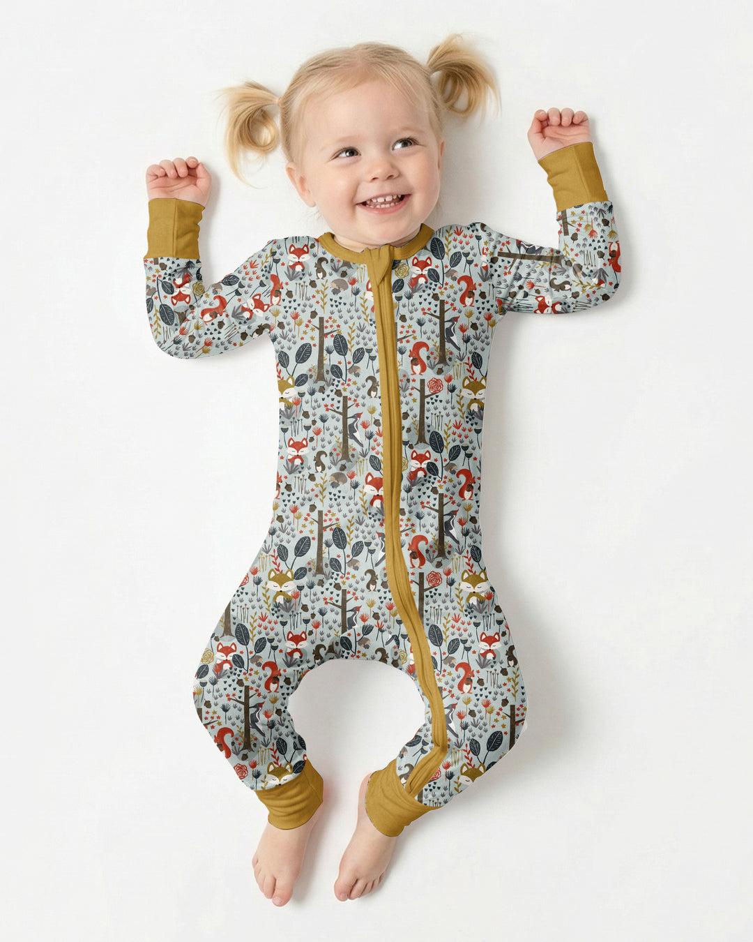 Rustic Woodland Foxes Bamboo Convertible Zippy