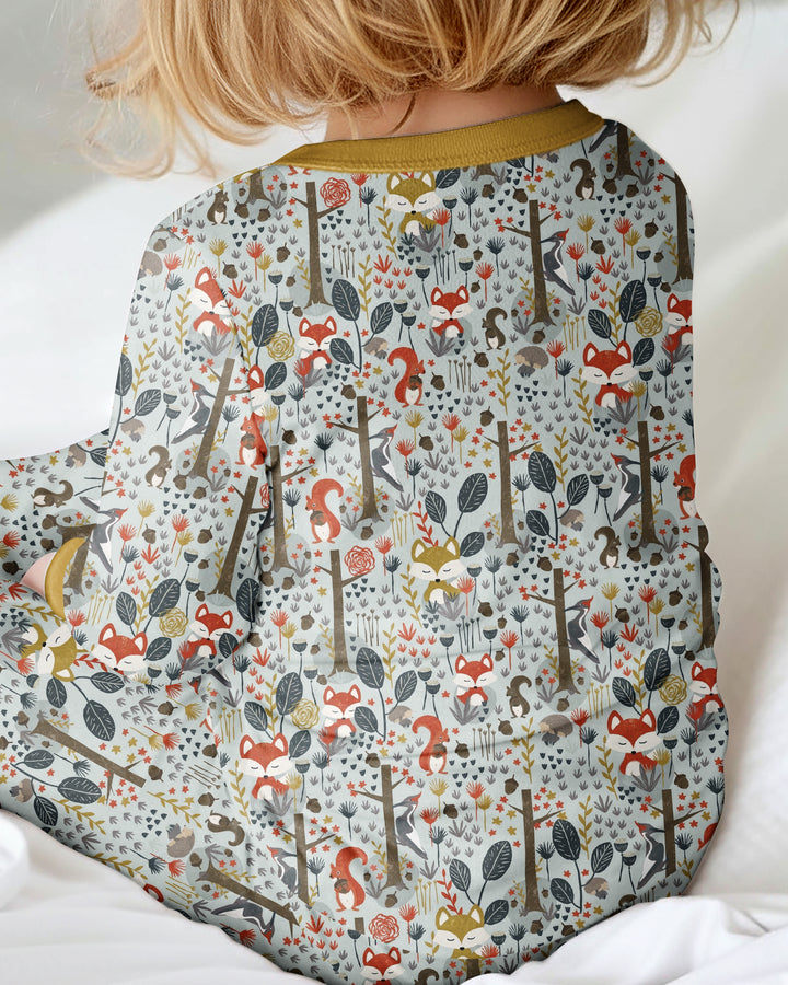 Rustic Woodland Foxes Bamboo Convertible Zippy