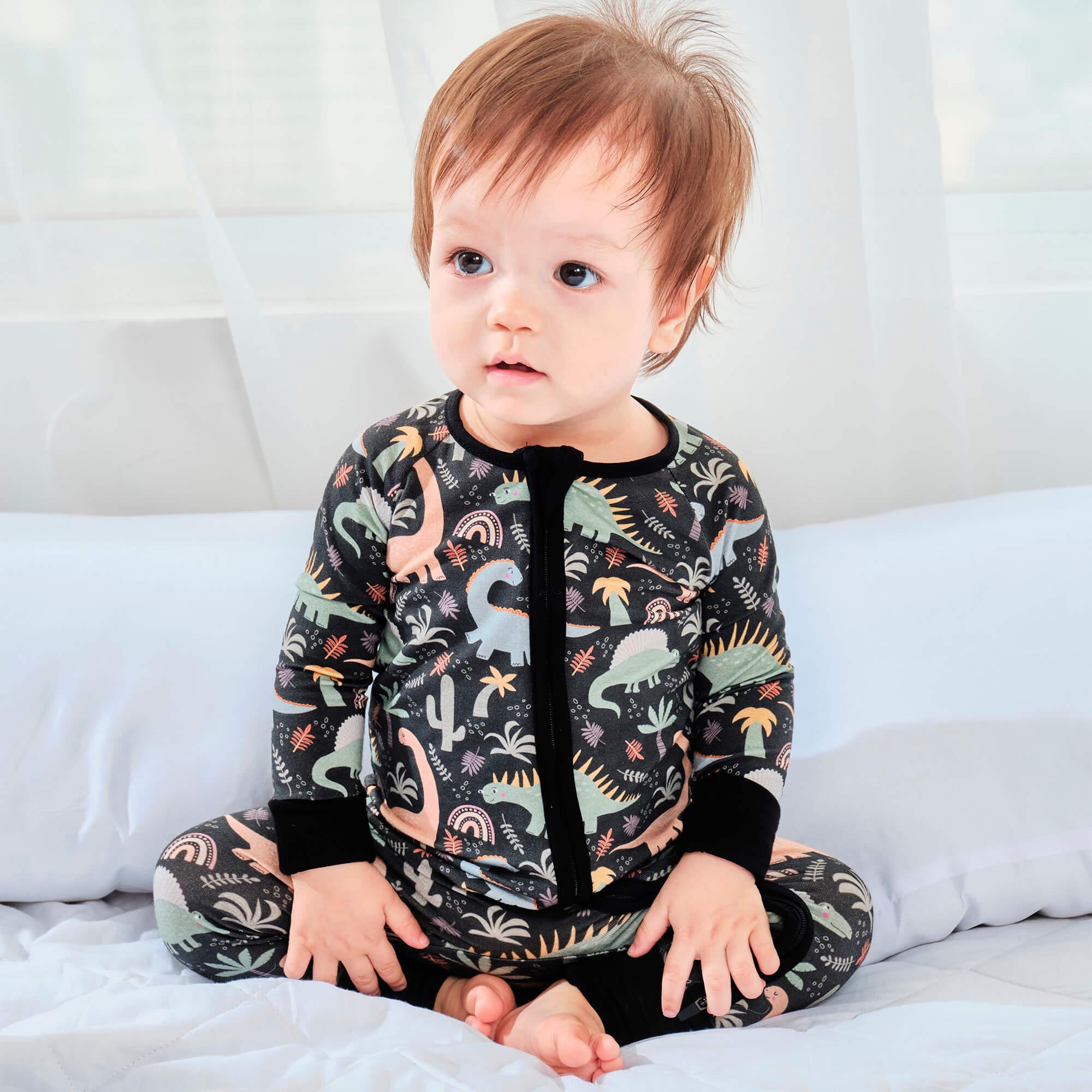 Navy Jurassic Jungle Convertible Zippered Romper – Zumbamboo