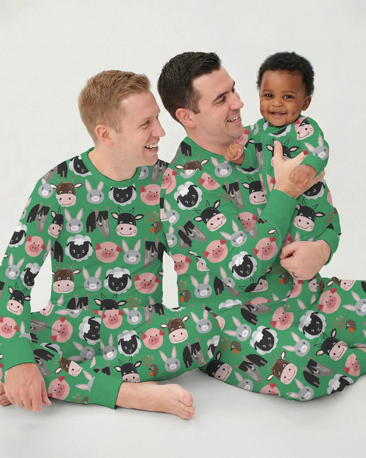 Farm Friends Family Matching Bamboo Men's Pajama Set