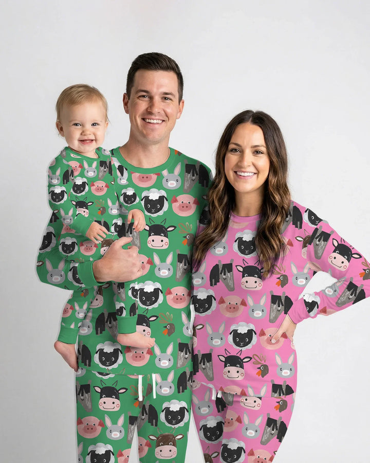 Farm Friends Family Matching Bamboo Men's Pajama Set