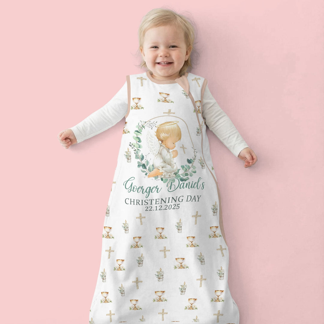 First Christening Day Custom Name Sleep Bag