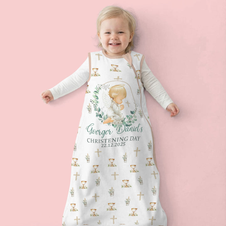 First Christening Day Custom Name Sleep Bag