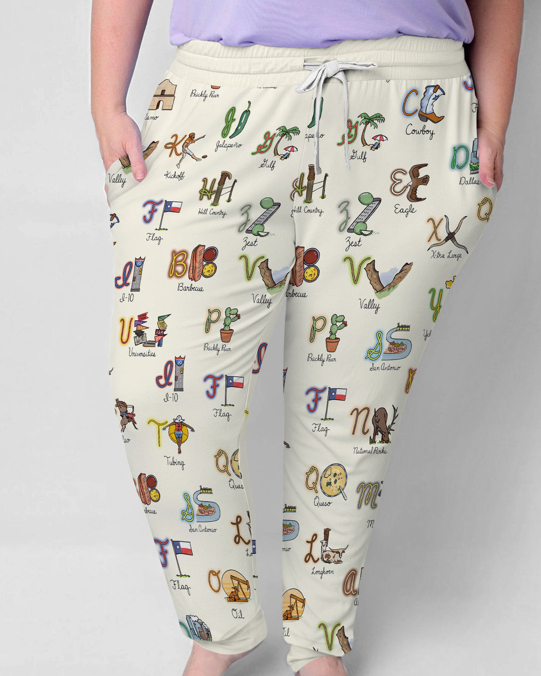 Texas Alphabet Bamboo Women Pajama Set
