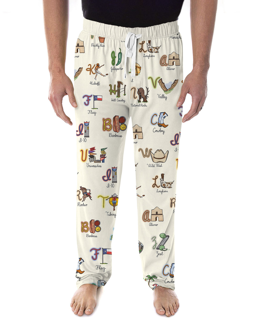 Texas Alphabet Bamboo Men's Pajama Set