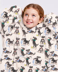 Playful Schnauzer Puppies Bamboo Blanket Hoodie
