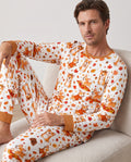 Happy Fall Corgis Bamboo Men's Pajama Set