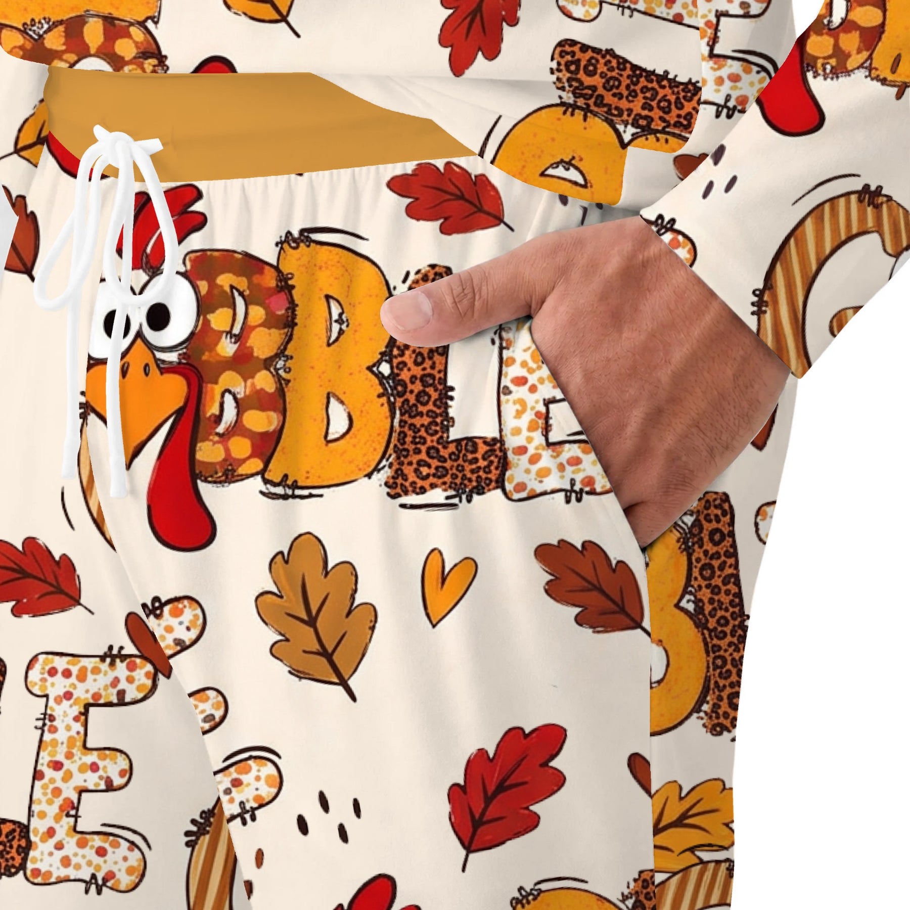 Gobble Turkey Fall Leaves Bamboo Men's Pajama Set – Zumbamboo