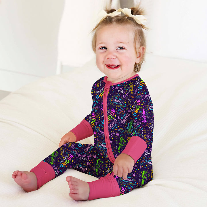 Rainbow Affirmations Convertible Zippy , Rainbow Affirmations Convertible Zippy - 0-3M