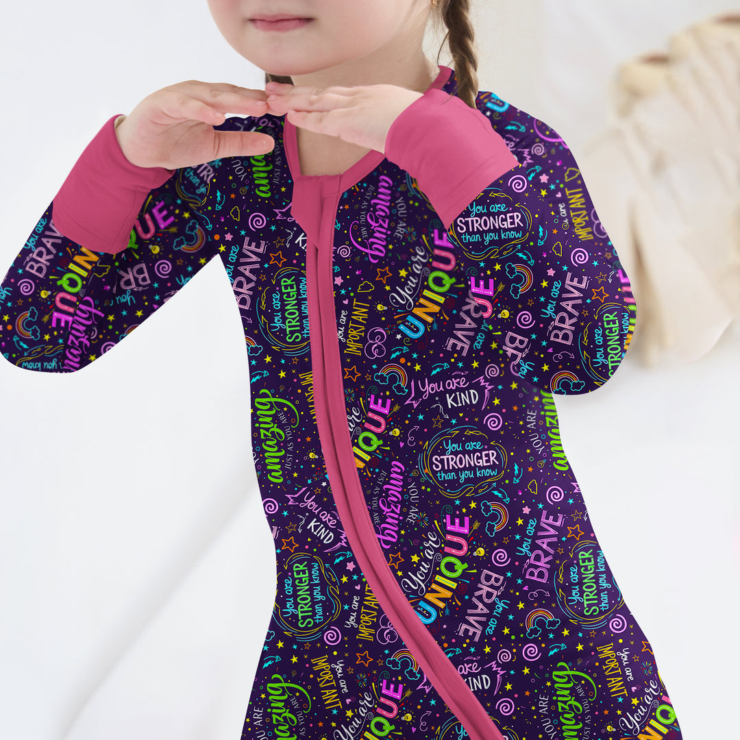 Rainbow Affirmations Convertible Zippy , Rainbow Affirmations Convertible Zippy - 0-3M