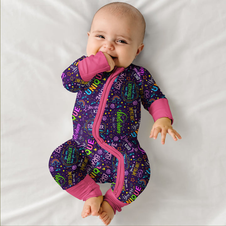 Rainbow Affirmations Convertible Zippy , Rainbow Affirmations Convertible Zippy - 0-3M