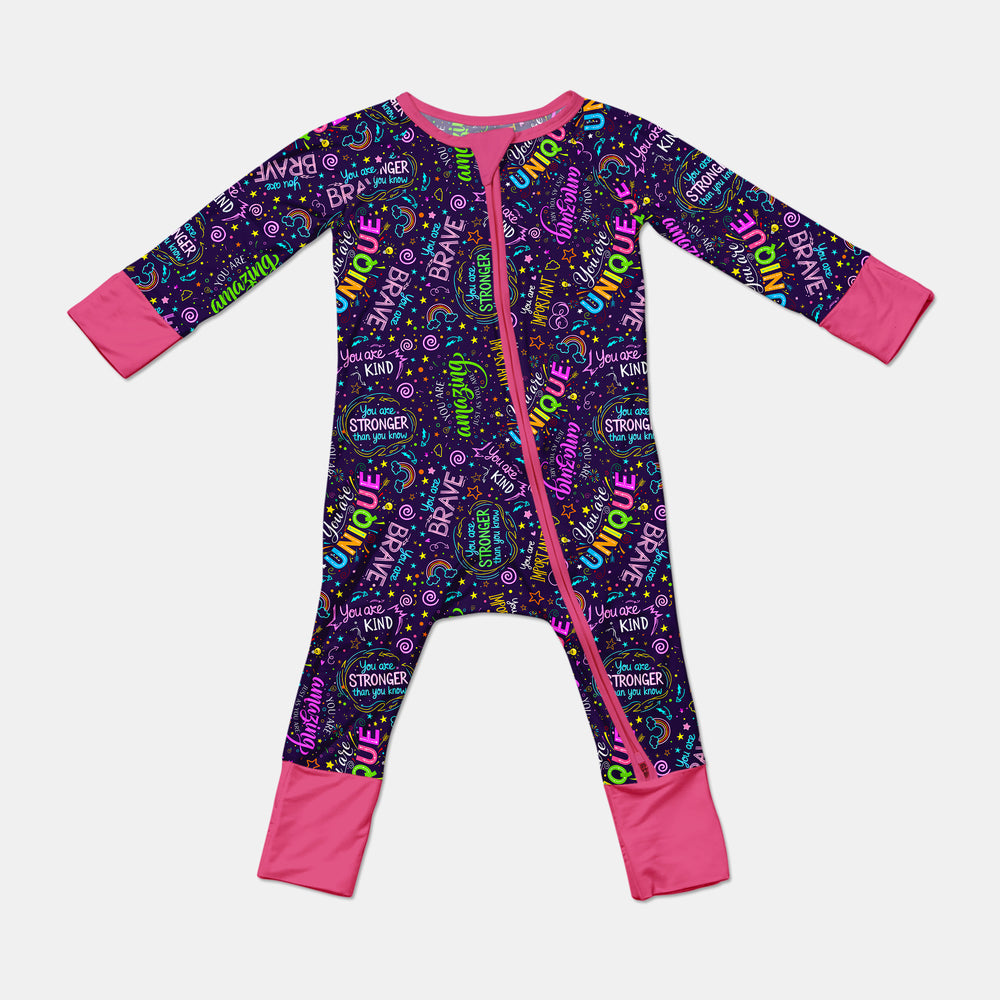 Rainbow Affirmations Convertible Zippy , Rainbow Affirmations Convertible Zippy - 0-3M