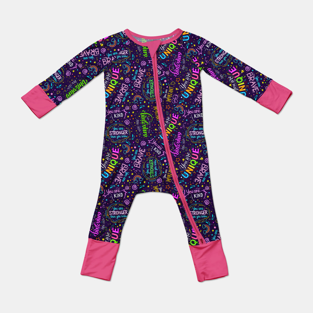 Rainbow Affirmations Convertible Zippy , Rainbow Affirmations Convertible Zippy - 0-3M