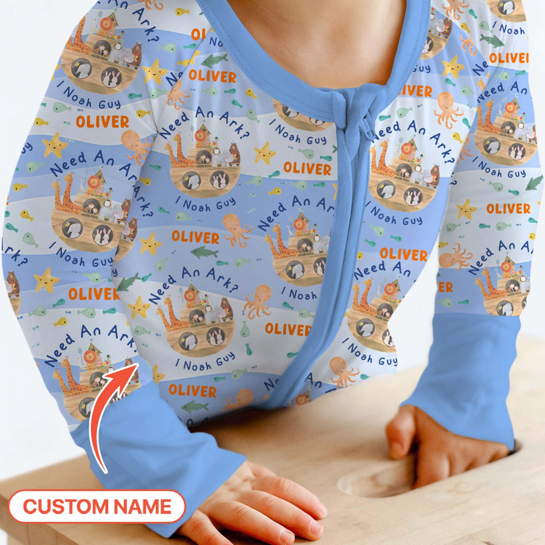 Noah’s Ark Custom Name Boy Convertible Zippy - Zumbamboo