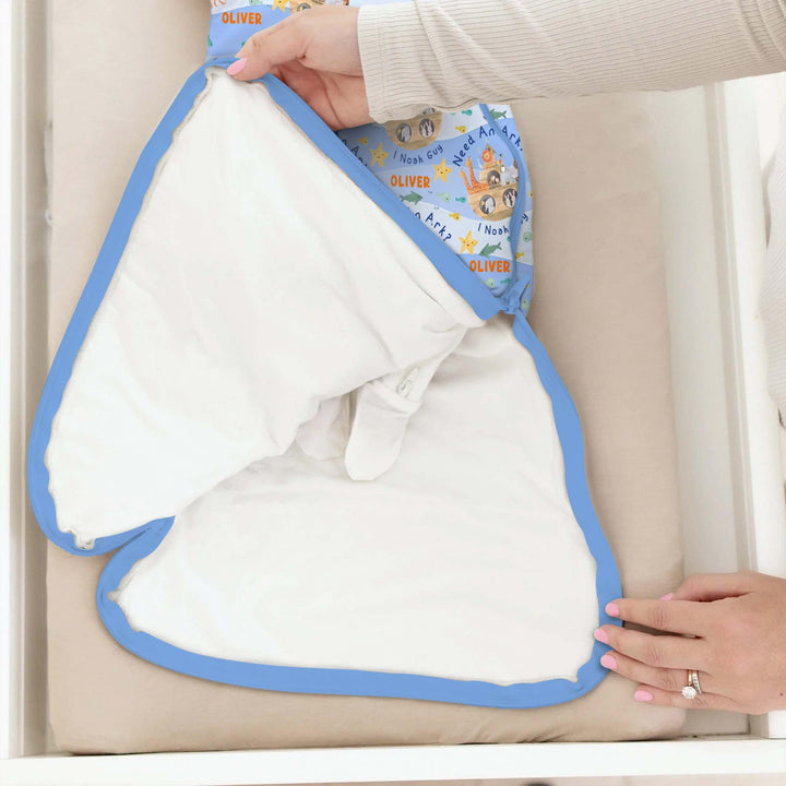 Noah’s Ark Custom Name Boy Sleep Bag - Zumbamboo