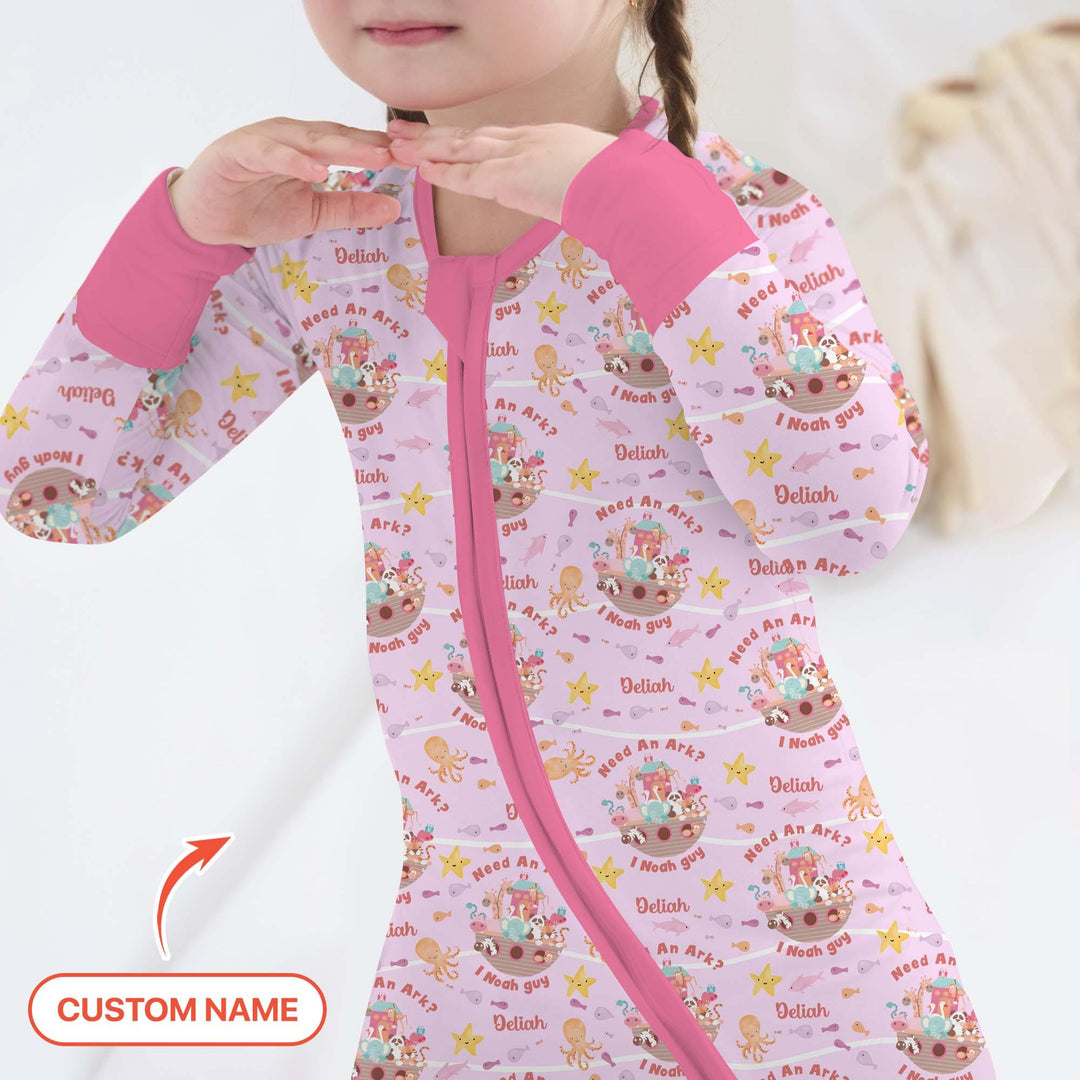 Noah’s Ark Custom Name Girl Convertible Zippy - Zumbamboo