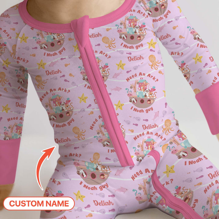 Noah’s Ark Custom Name Girl Convertible Zippy - Zumbamboo