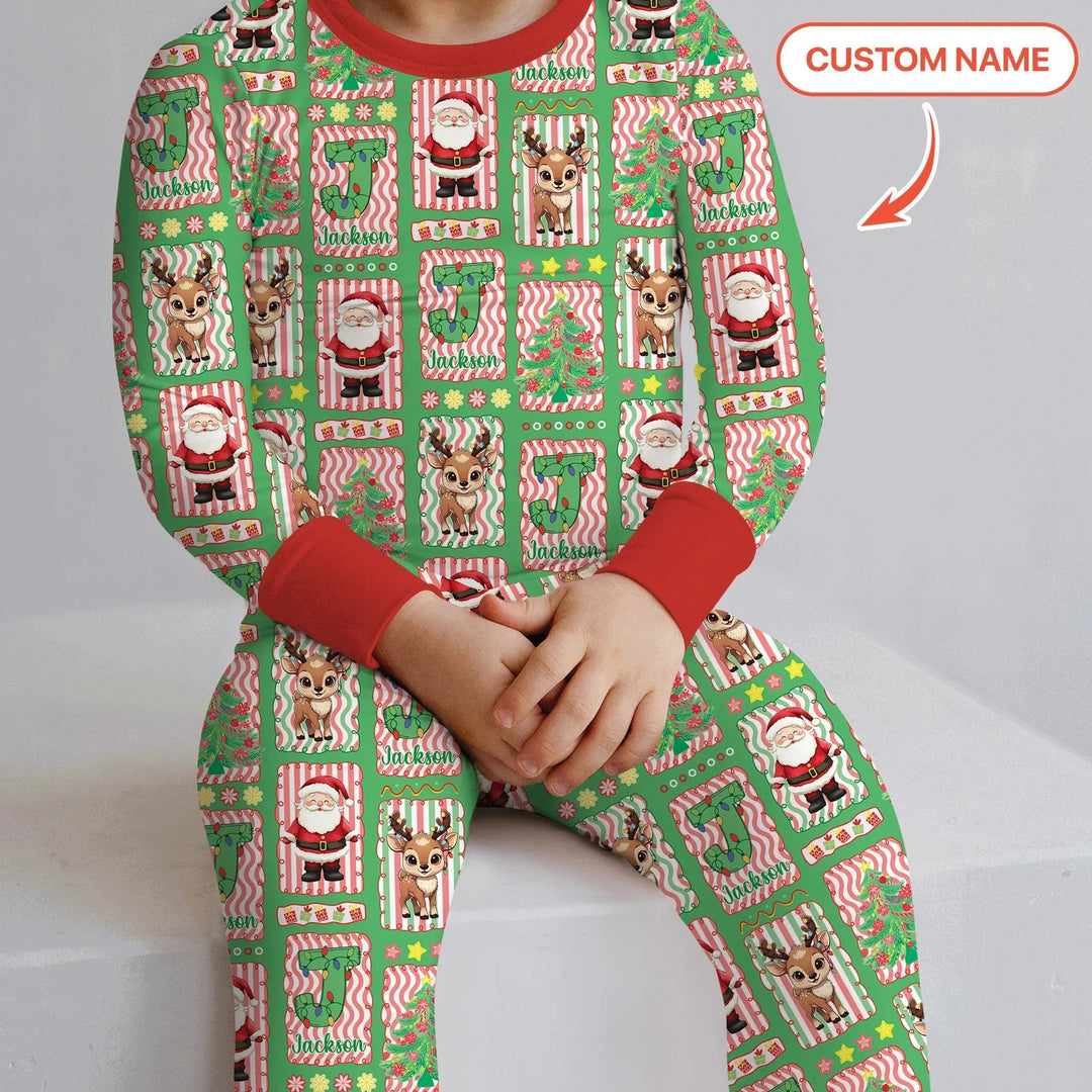 North Pole Wonderland Two Piece Long Sleeve Pajama Set - Zumbamboo