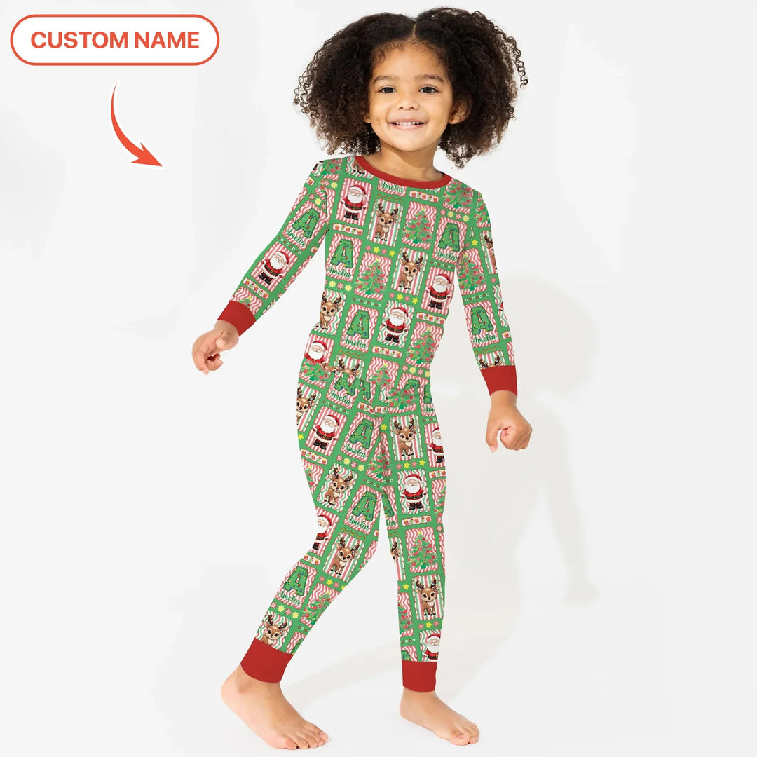 North Pole Wonderland Two Piece Long Sleeve Pajama Set - Zumbamboo